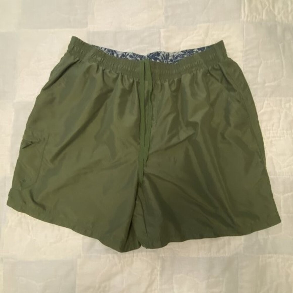 Men's Green Swimsuit, Island Shores, XX - Large (44-46) 100% Polyester